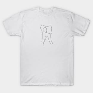 Tooth line art. T-Shirt